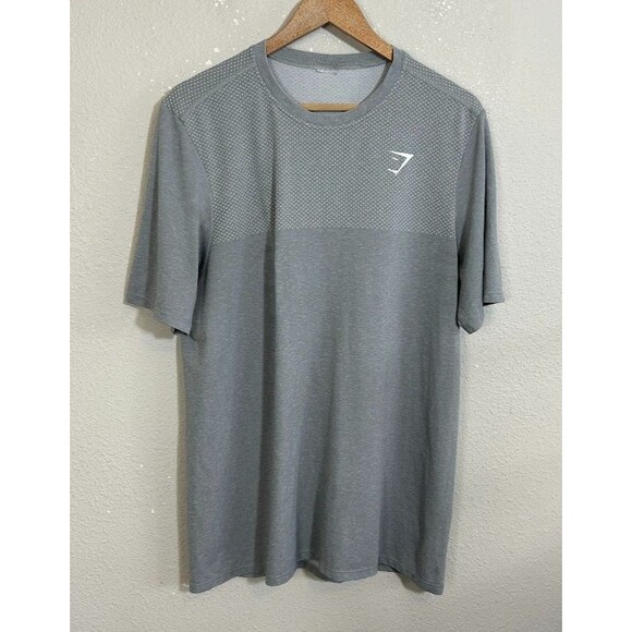 Gymshark Vital Seamless T Shirt Mens XL Gray Athleisure Short Sleeve - Picture 2 of 5